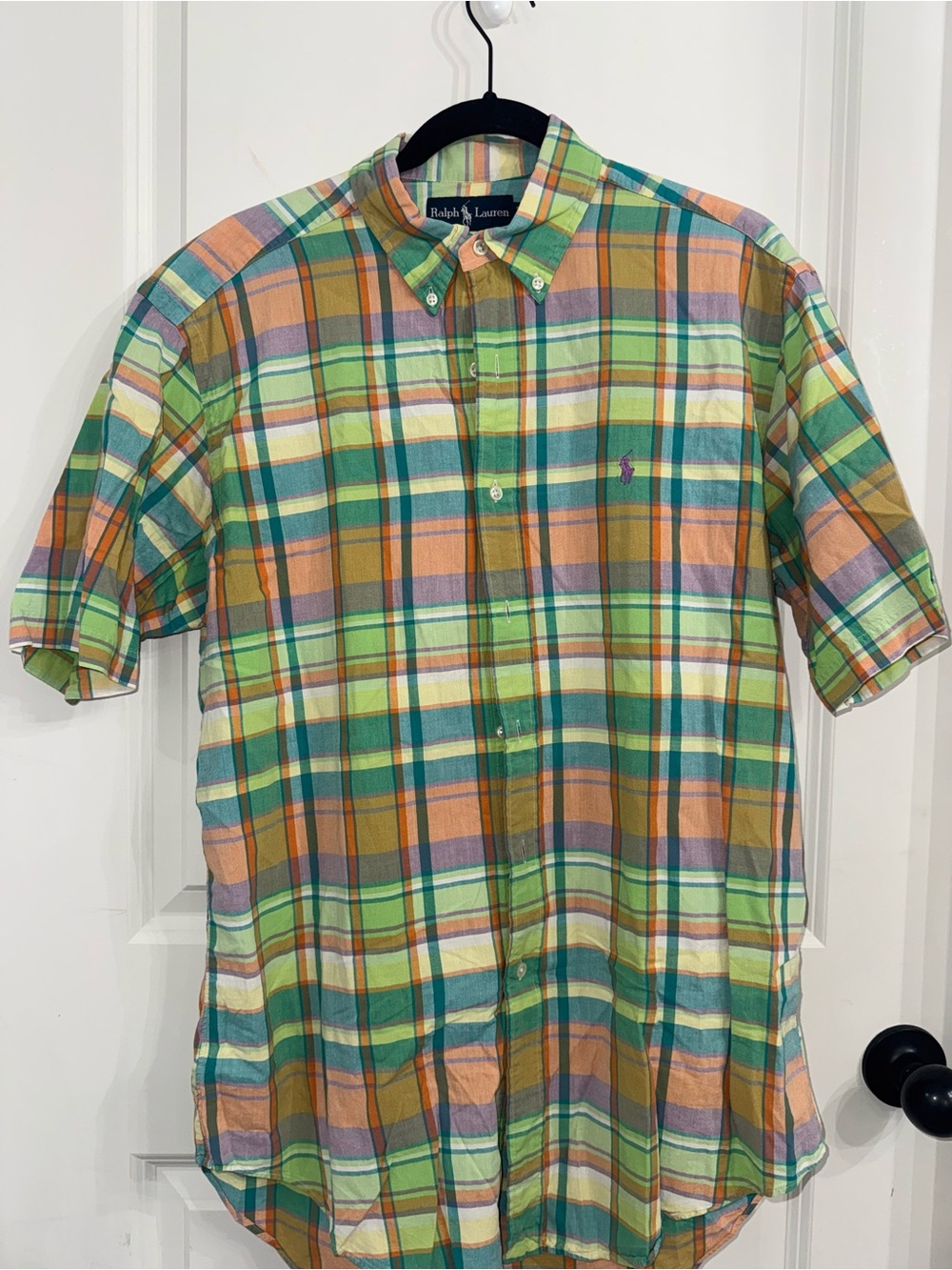 Ralph Lauren Multicolor Plaid Short-Sleeve Button-Down Shirt